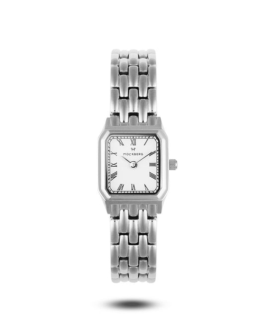 Classic Square Stål / Hvit 18x19mm