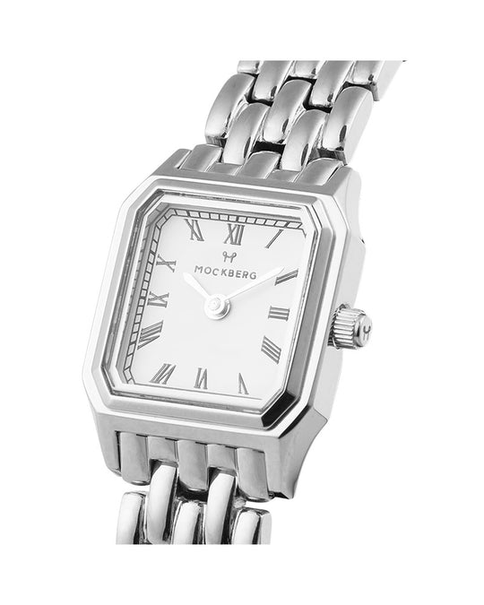 Classic Square Stål / Hvit 18x19mm