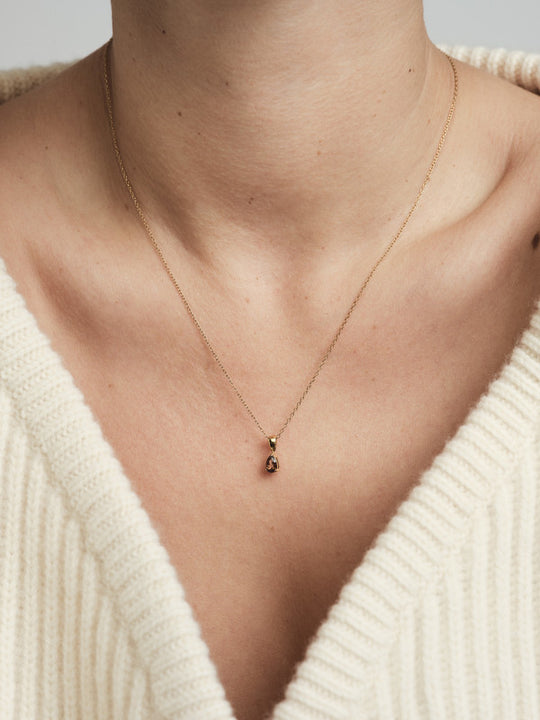 Belle Necklace Gold - Coffee