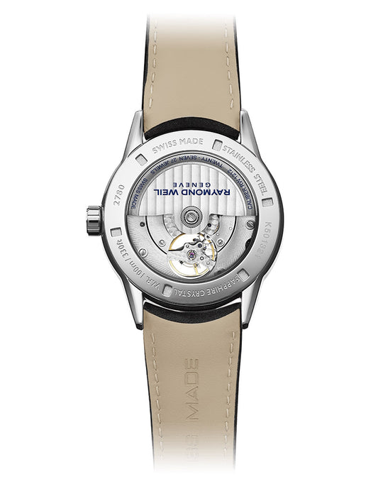 Freelancer Mens Automatic Open Heart Skinn / Sort 42mm