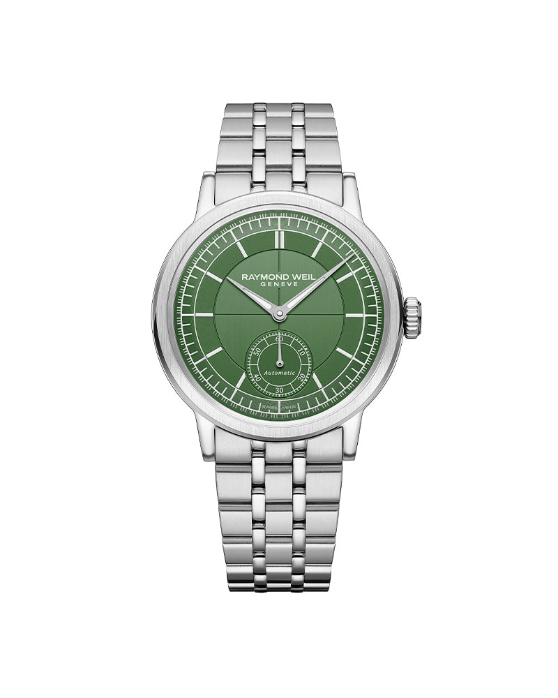 Millesime Mens Automatic Small Seconds Stål / Grønn 39,5mm