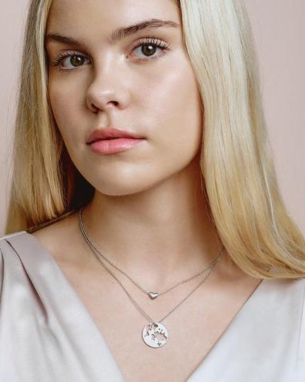 Beautiful World Necklace Silver 45cm