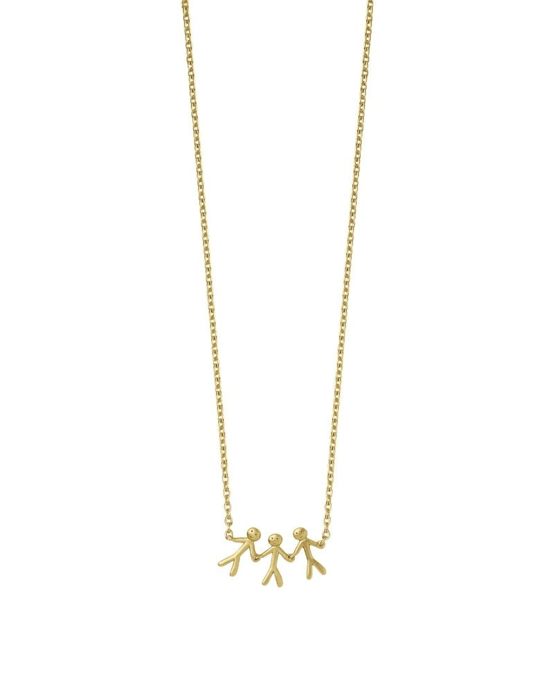 Together Family 3 Necklace Gold
