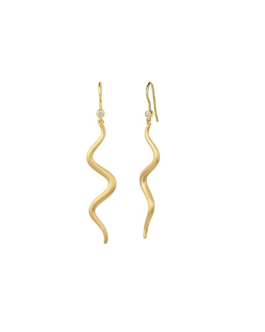 Wave Earrings Gold
