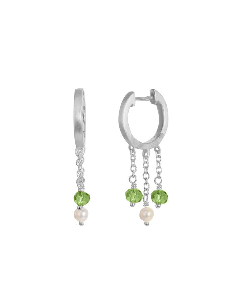 Tienne Hoop Silver Green