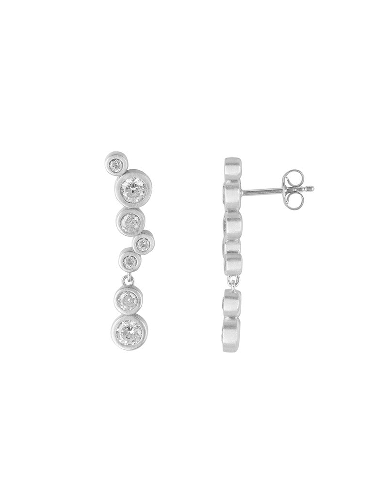 Stardust Earrings Medium Silver