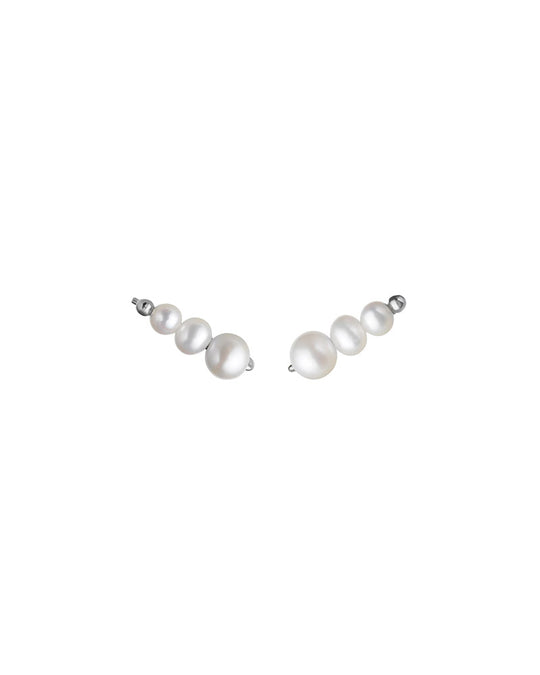 Aura Earclimbers Small Silver