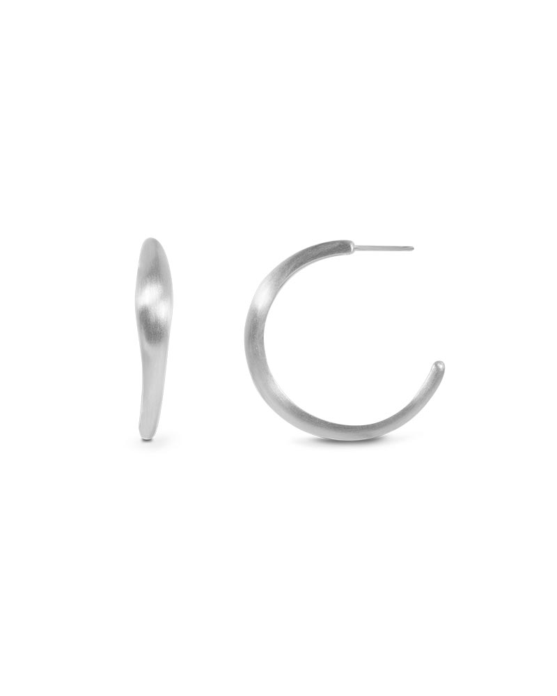 Ocean Flow XL Hoops Silver