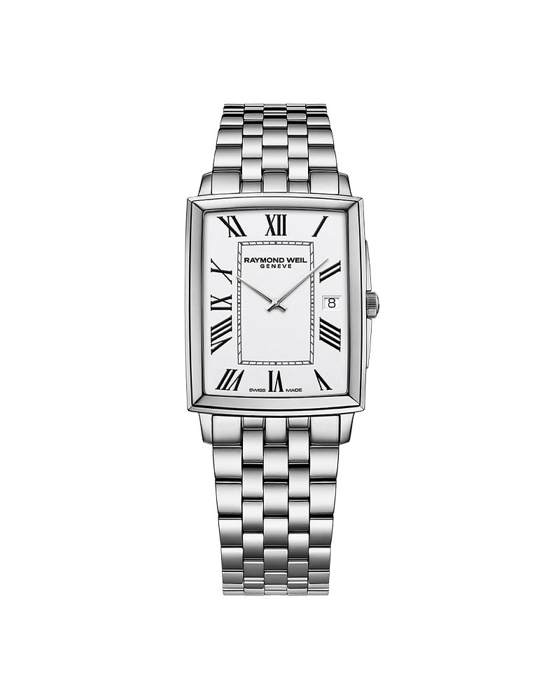 Toccata Mens Rectangular Stål /Hvit