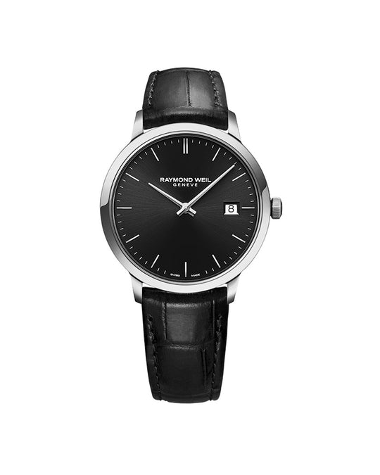 Toccata Mens Skinn / Sort 39mm