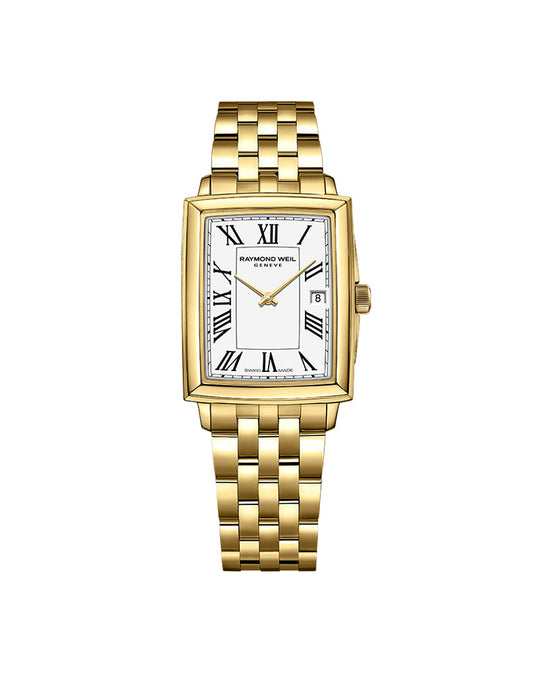 Toccata Ladies Rectangular Gullfarget stål / Hvit