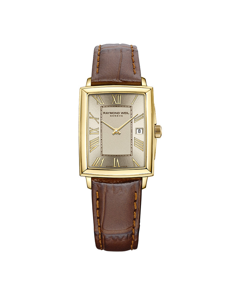 Toccata Ladies Rectangular Skinn / Gullfarget / Champagne