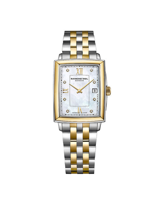 Toccata Ladies Rectangular Diamond Two-tone / Perlemor
