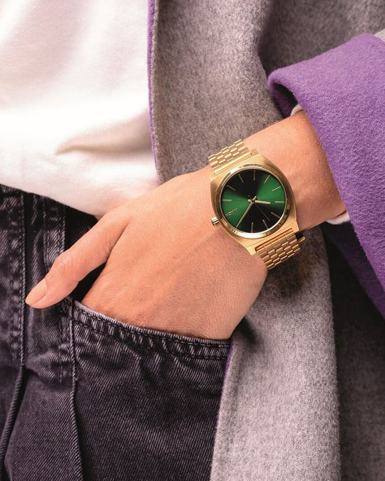 Time Teller Gold / Green Sunray 37mm