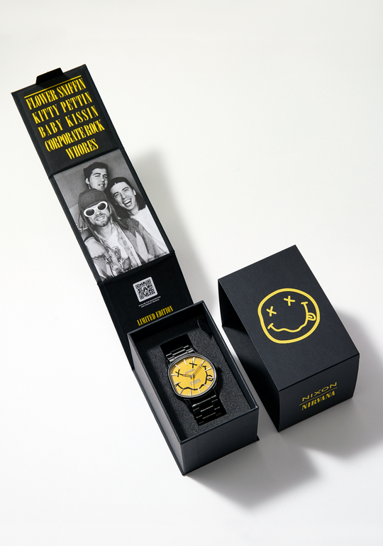 Nirvana Sentry Wobble Gul Nirvana Smiley Stål / Gul 42mm
