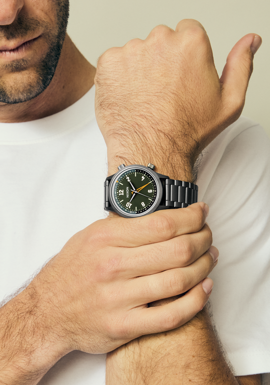 Drifter 40 Gunmetal / Kobu Green 40 mm