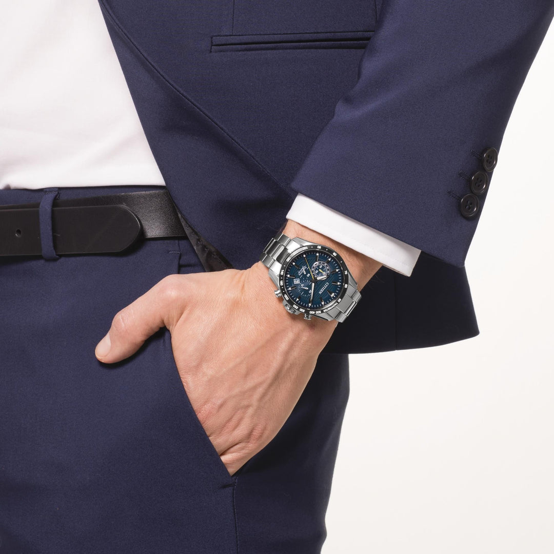 Eco-Drive Kronograf Titan / Blå 42mm