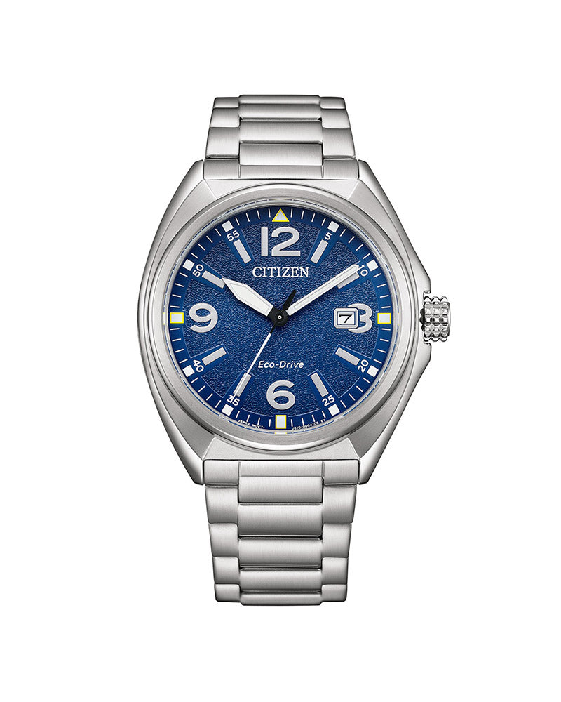 Eco-Drive Mens Stål / Blå 41mm