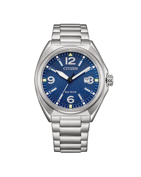 Eco-Drive Mens Stål / Blå 41mm