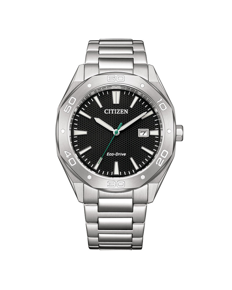 Eco-Drive Mens Stål / Sort 41mm
