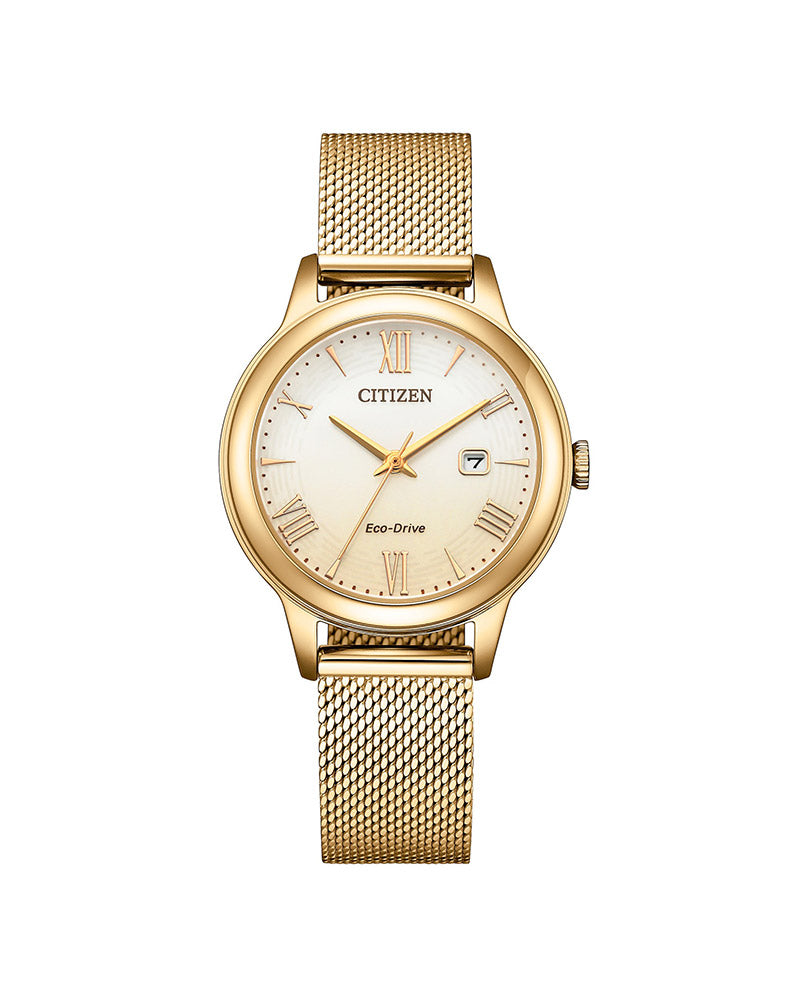 Eco-Drive Lady Double Stål / Champagne Perlemor 31,5mm