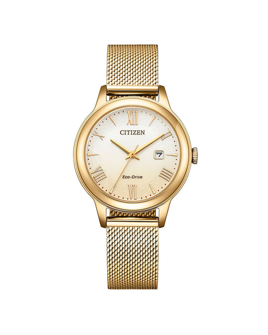 Eco-Drive Lady Double Stål / Champagne Perlemor 31,5mm