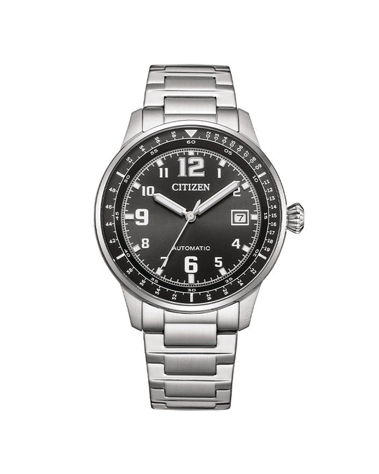 Automatic Mens Stål / Sort Araber 40mm