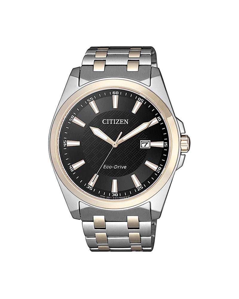 Eco-Drive Tofarget Stål / Sort 41mm