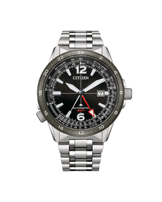Sky Automatic GMT Stål / Sort 44mm