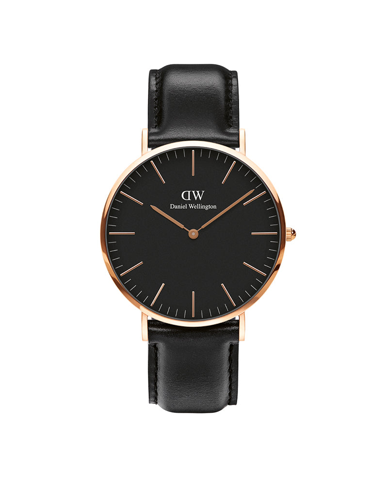 Classic Black Sheffield Rose 40mm