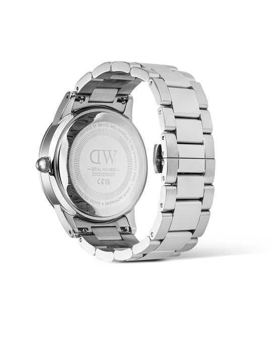 Iconic Paradigma Link Stål / Hvit, Blå Bezel 40mm