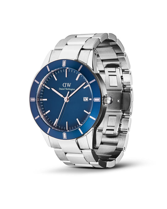 Iconic Paradigma Link Stål / Blå 40mm