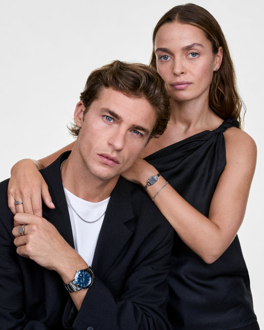 Iconic Paradigma Link Stål / Blå 40mm