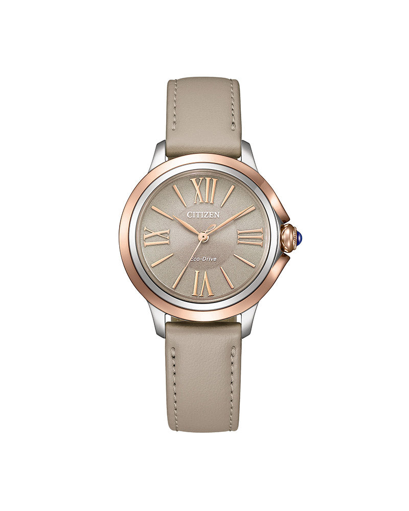 CECI Eco-Drive Stål / Beige 33mm