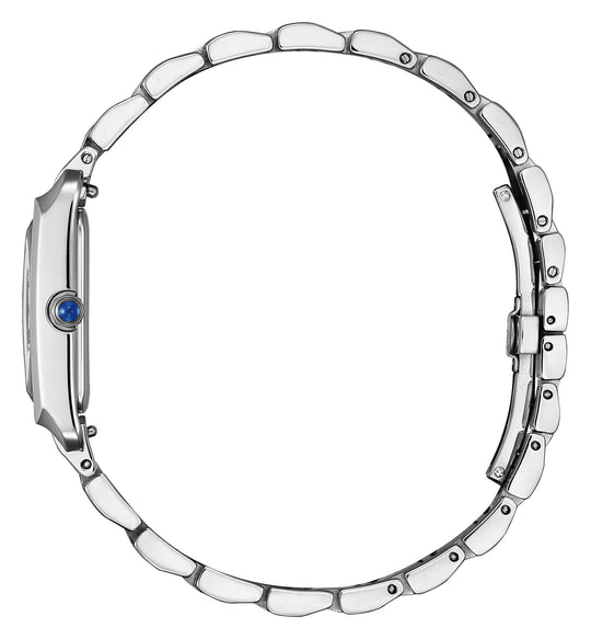 Square Eco-Drive stål / Hvit 20 mm bred
