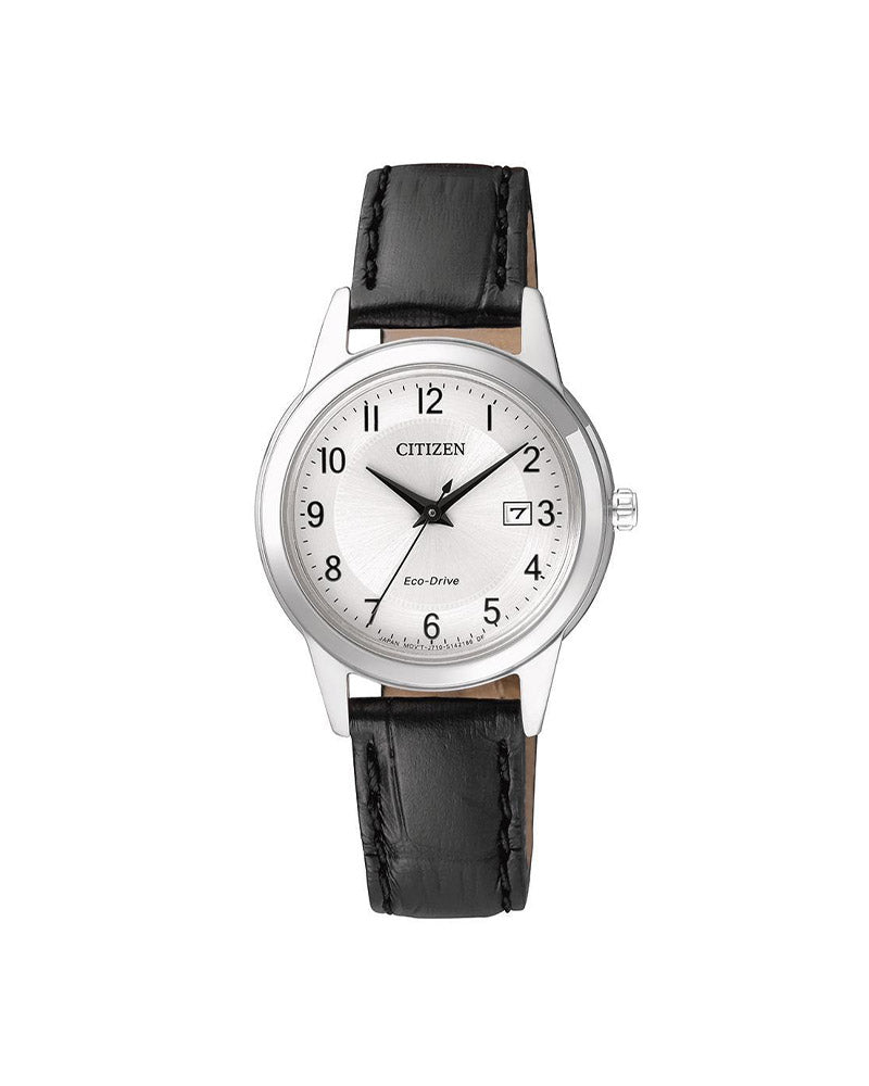 Eco-Drive Sort Rem / Hvit 29.5 mm