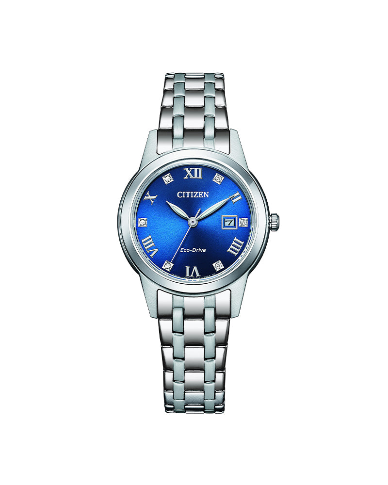Eco-Drive Dame Stål / Blå 29mm