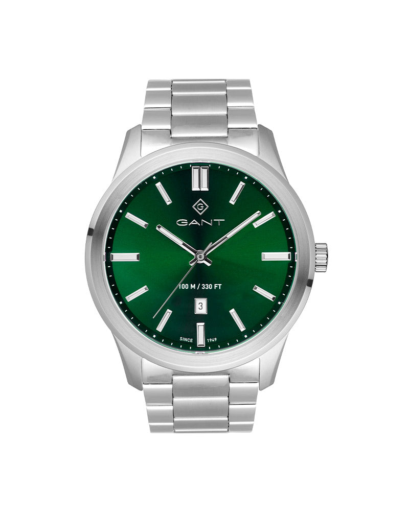 Bridgeton Herre Stål / Grønn 43mm