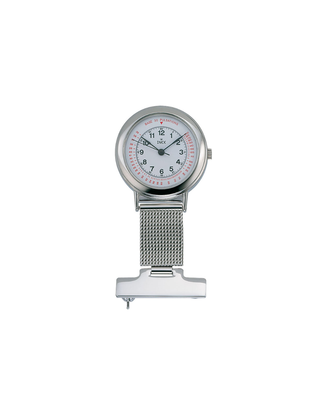 Inex Søsterur Stål / Hvit 30mm
