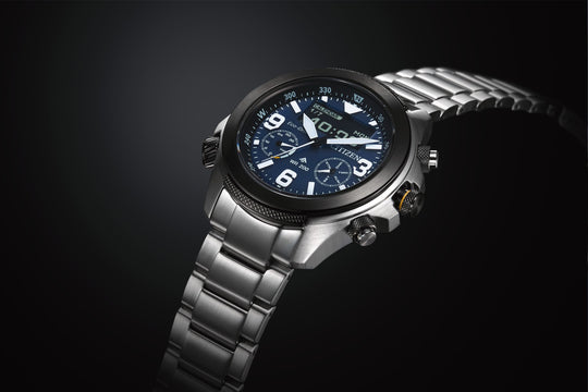 Promaster LAND Sølv / Blå 44 mm