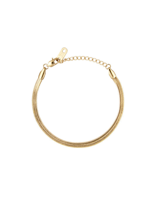 Thin Snake Bracelet Gold Small