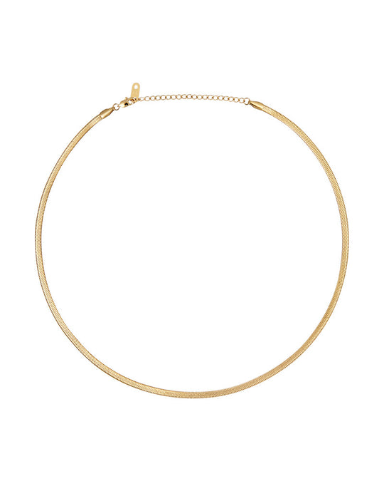Thin Snake Necklace Gold