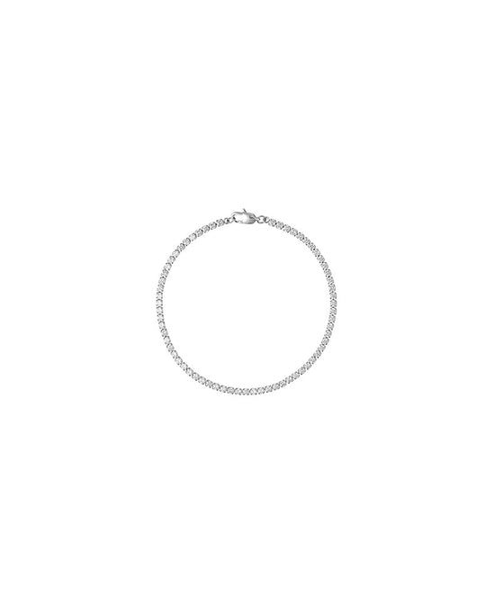 Shiny Tennis Bracelet Silver Small