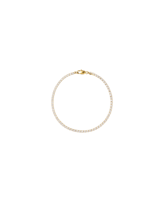 Shiny Tennis Bracelet Gold Small