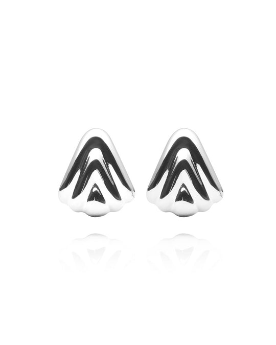 Deco Drop Silver Earrings