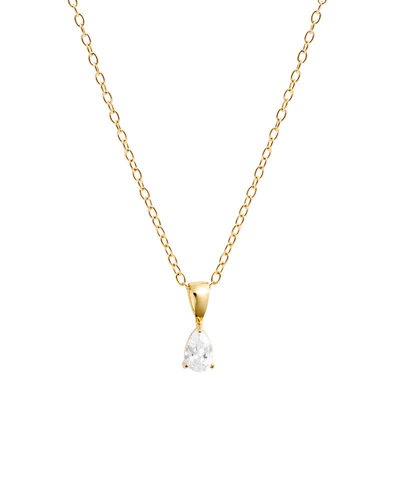 Belle Necklace Gold - White