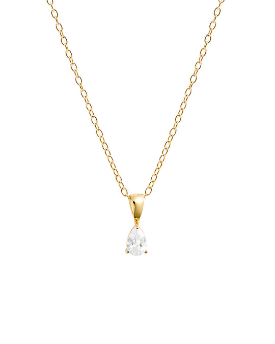 Belle Necklace Gold - White