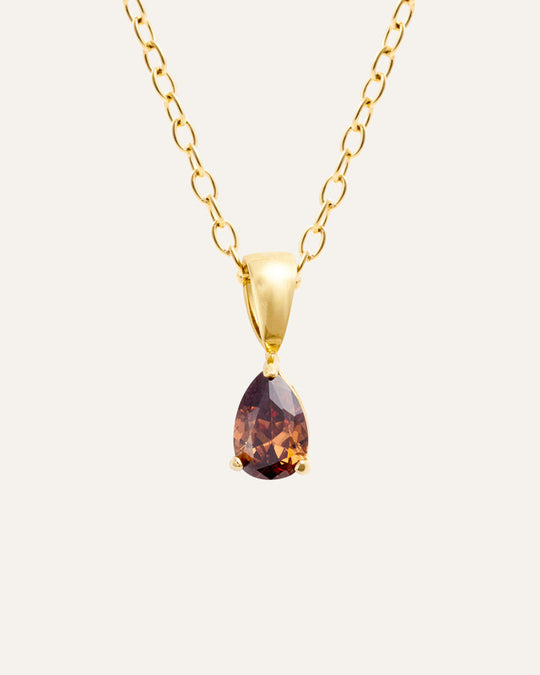 Belle Necklace Gold - Coffee