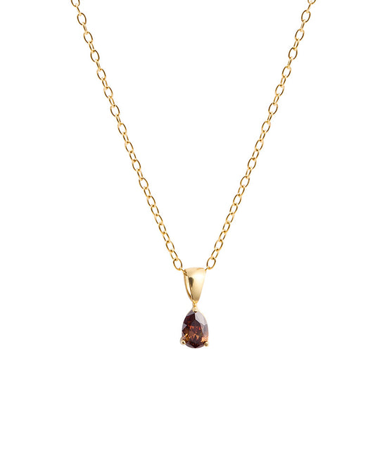 Belle Necklace Gold - Coffee