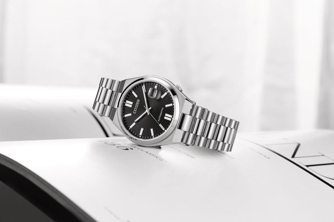 Tsuyosa Automatic Stål / Sort 40mm